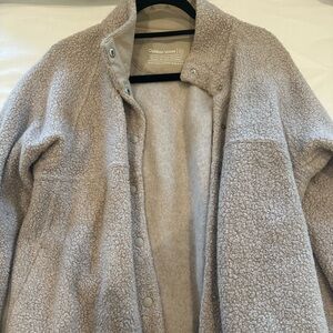 Outdoor Voices Women's Cream Teddy Jacket